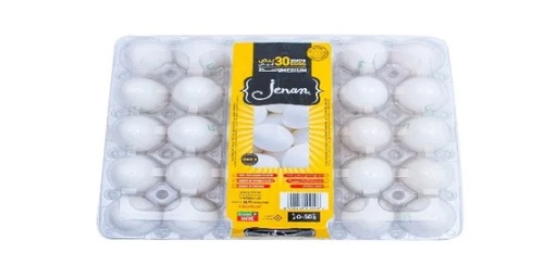 [146451] JENAN WHITE MEDIUM EGGS 1X30PCS