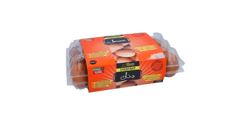 [126450] JENAN BROWN MEDIUM EGGS 1X15PCS