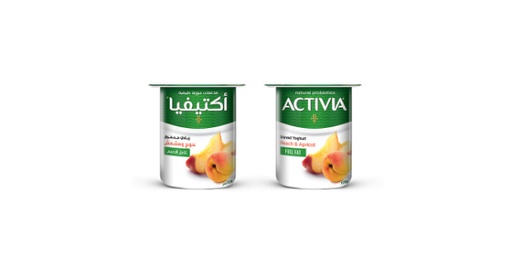 [120780] ACTIVIA YOGHURT FULL FAT PEACH & APRICOT 120G