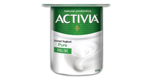 [120782] ACTIVIA STIRRED YOGHURT PLAIN FULL FAT 125G