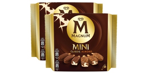 [150524] MAGNUM MINI CLASSIC ALMOND 2X345ML TWN PACK