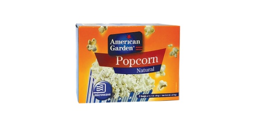 [127198] AMERICAN GARDEN MICROWAVE POPCORN REGULAR 3X91G - 273GM