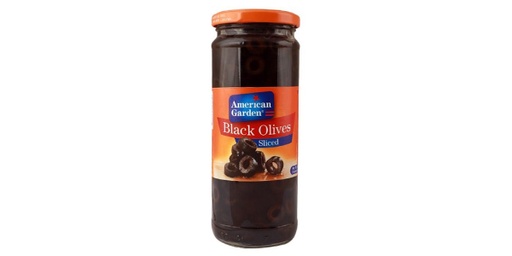 [144465] AMERICAN GARDEN OLIVES BLACK SLICED 450GM