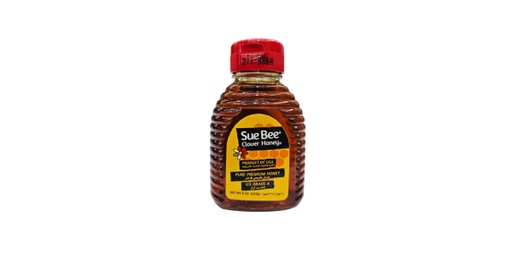 [153620] SUE BEE CLOVER HONEY SQUEEZE BOTTLE 8OZ