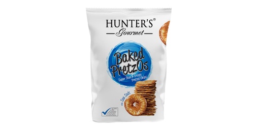[135214] HUNTERS GOURMET BAKED PRETZOS WITH SEA SALT 180GM