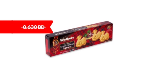 [128128] WALKERS CARTON CAMEL SHORTBREAD 175GM ( Discounted From 0.63 )