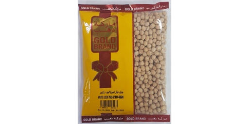GOLD BRAND WHITE CHICK PEAS 8/9MM 400GM
