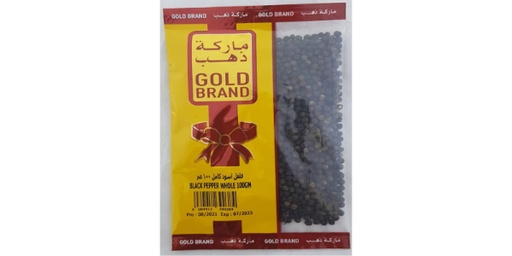 GOLD BRAND BLACK PEPPER WHOLE 100GM