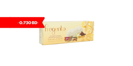 [154418] FREGENTO VANILLA ALMOND BAR 85ML ( Discounted From 0.73 )