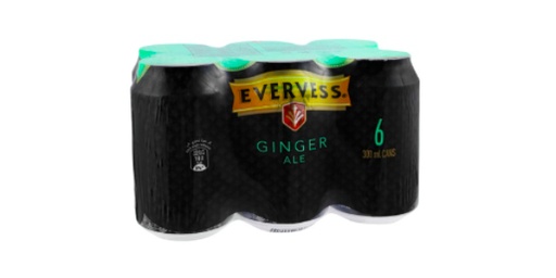 [125843] EVERVESS GINGER ALE 6 X 300ML